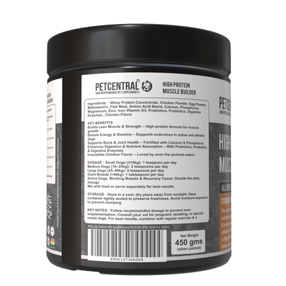 Petcentral® High-Protein Muscle Builder for Dogs – Strength & Recovery Support