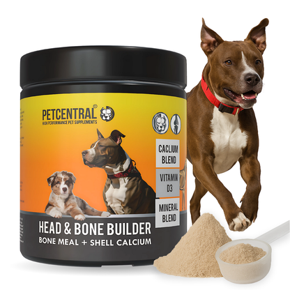 PETCENTRAL® Head & Bone Builder – Calcium & Mineral Supplement for Dogs