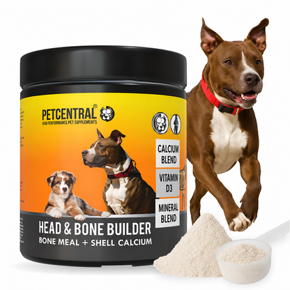 PETCENTRAL® Head & Bone Builder – Calcium & Mineral Supplement for Dogs