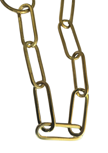 PETCENTRAL® Brass Long Link Pressed Choke Chain for Dog Training