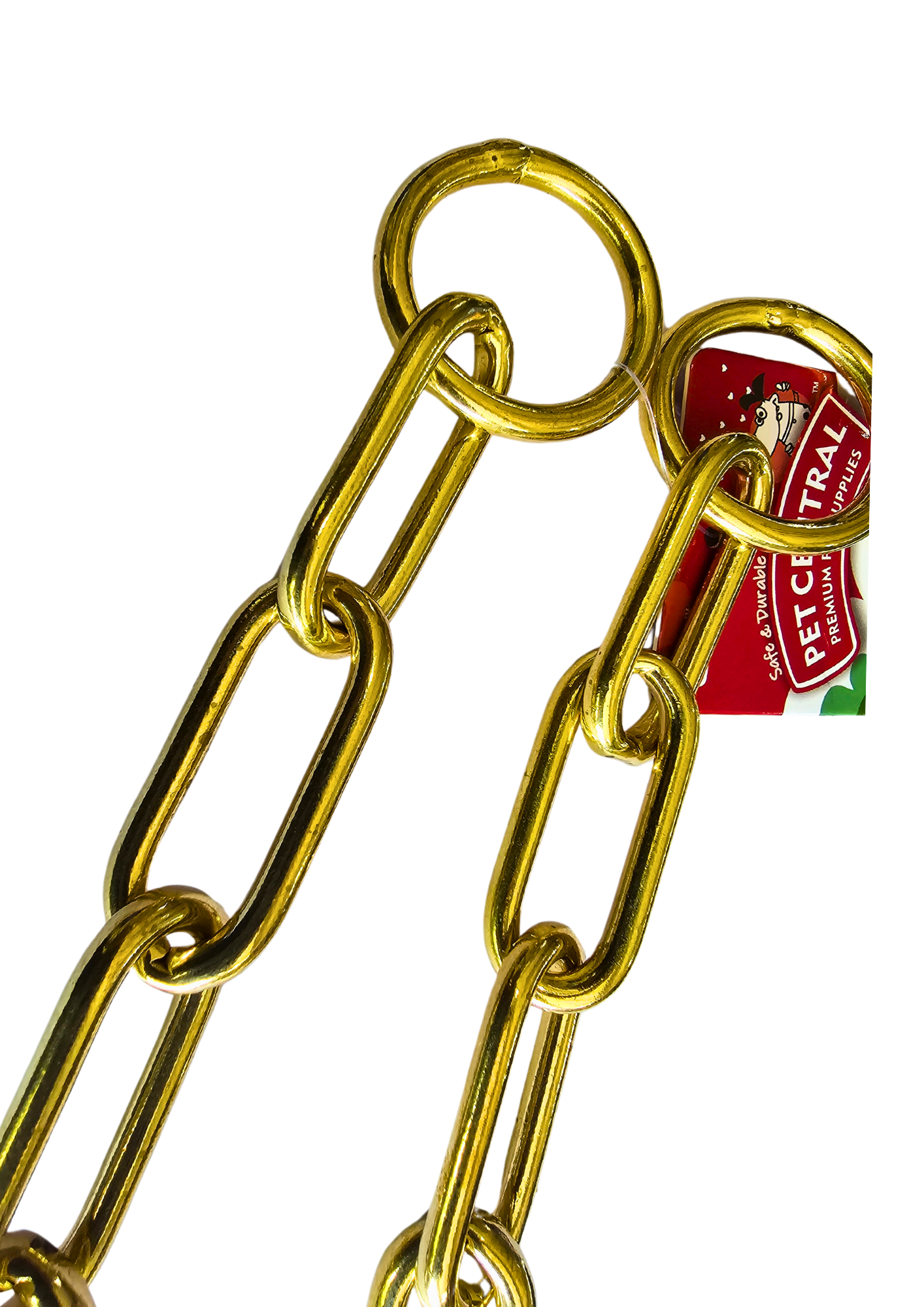 PETCENTRAL Brass Long Link Choke Chain for Dogs