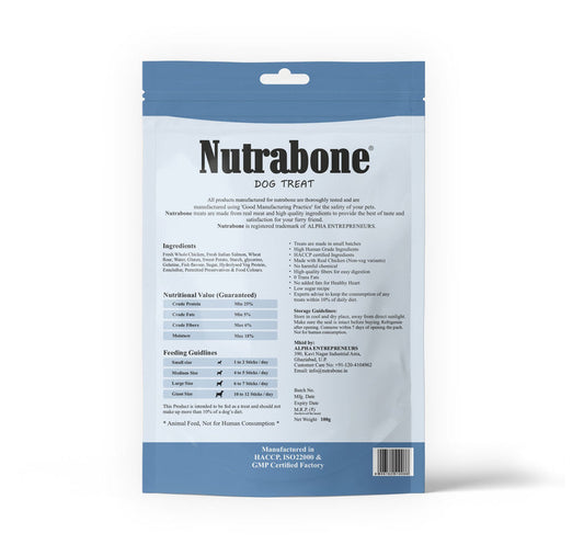 Nutrabone Salmon & Sweet Potato Dog Treat 100gm