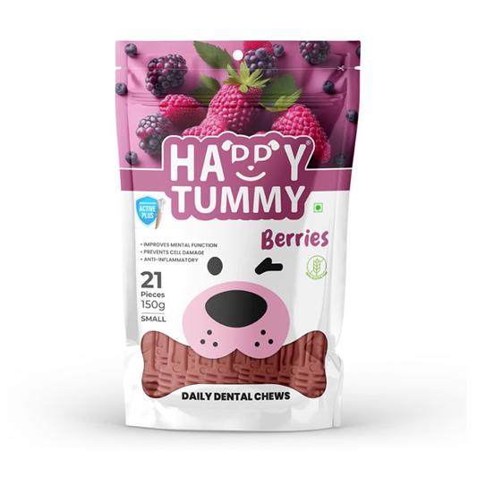 Happy Tummy Berries Flavour Dental Chews (21pcs)