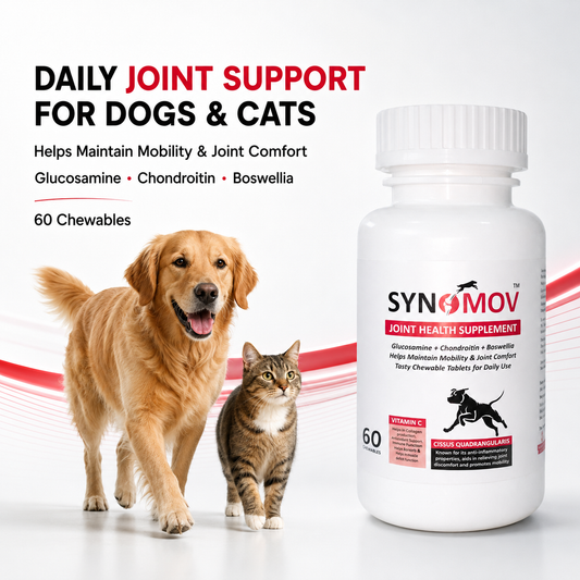 Synomov Joint Health Chewables for Dogs & Cats - 60 chewable tablets