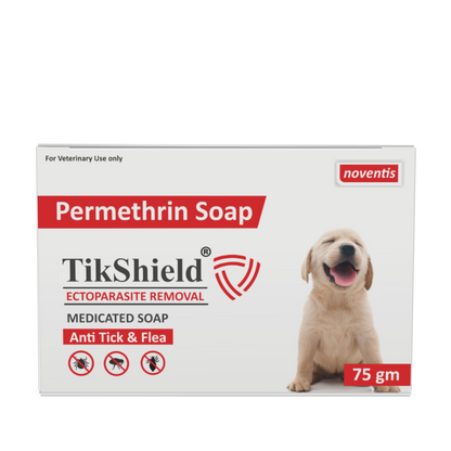 Tikshield ® Permethrin 1% Soap for Dogs - Eliminate Ticks, Fleas and Lice