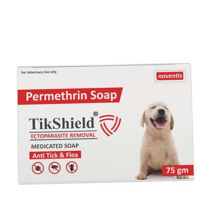 Tikshield ® Permethrin 1% Soap for Dogs - Eliminate Ticks, Fleas and Lice