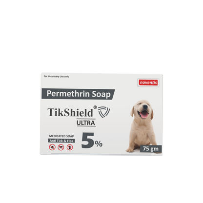 Tikshield ® Permethrin 5 % Soap for Dog, Horses, Cattle & Livestock - Eliminate Ticks, Fleas and Lice