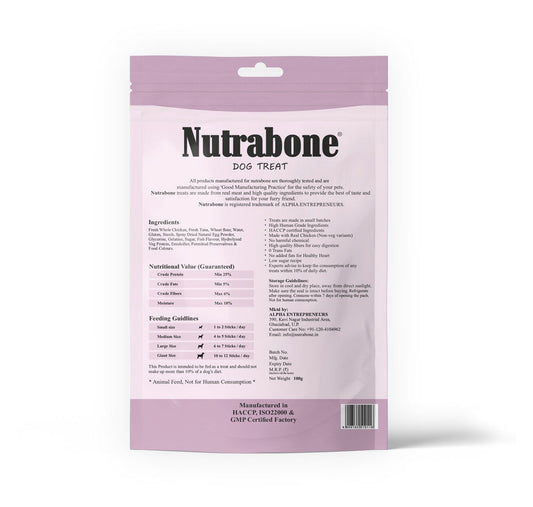 Nutrabone Tuna & Egg Dog Treat 100gm