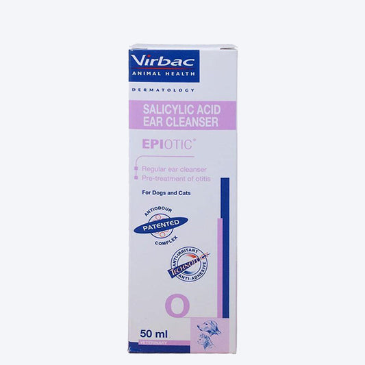 Virbac Epiotic Ear Cleanser for Dogs and Cats - 50 ml