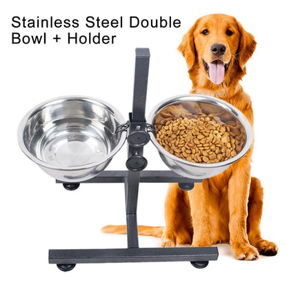 Bowl Stand Single Rod Dual Bowl