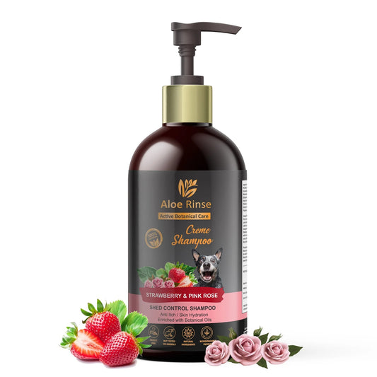 Aloe Rinse Strawberry & Pink Rose Shed-Control Shampoo - 300 ml