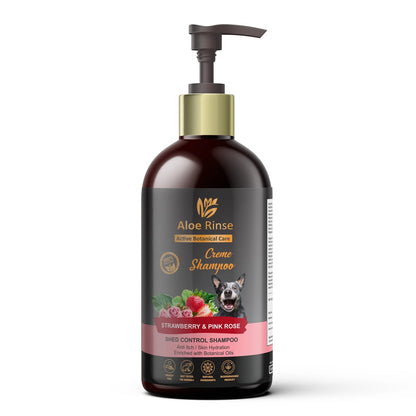 Aloe Rinse Strawberry & Pink Rose Shed-Control Shampoo - 300 ml