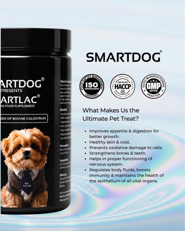SMARTDOG SmartLac Puppy Weaning Food Supplement, Banana Flavour, 500 g