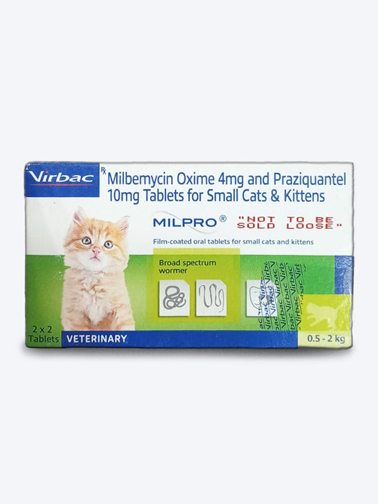 Virbac Milpro® for small cats & kittens: Strip of 4 tablets