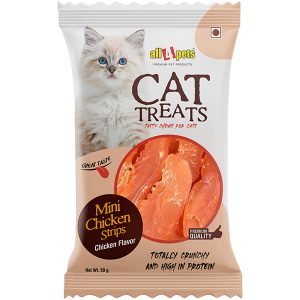 All4pets Mini Chicken Strip For Cats 50 GM (Pack of 2)