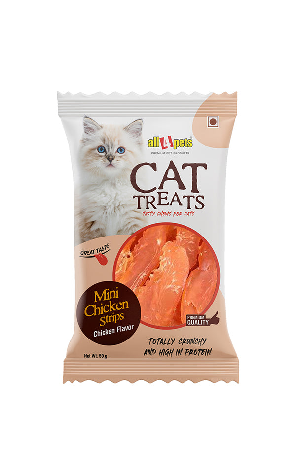 All4pets Mini Chicken Strip For Cats 50 GM (Pack of 2)