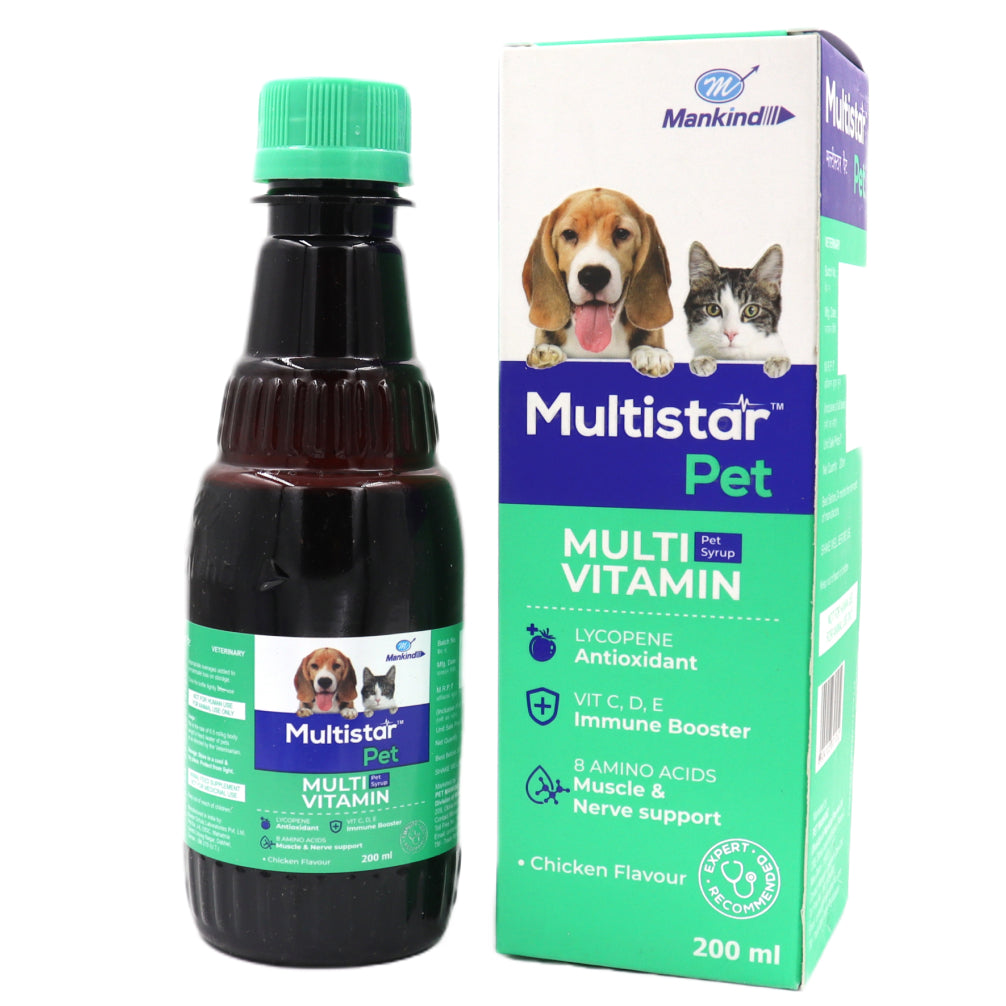 Mankind Multistar Pet Syrup for Dogs and Cats (200ml)