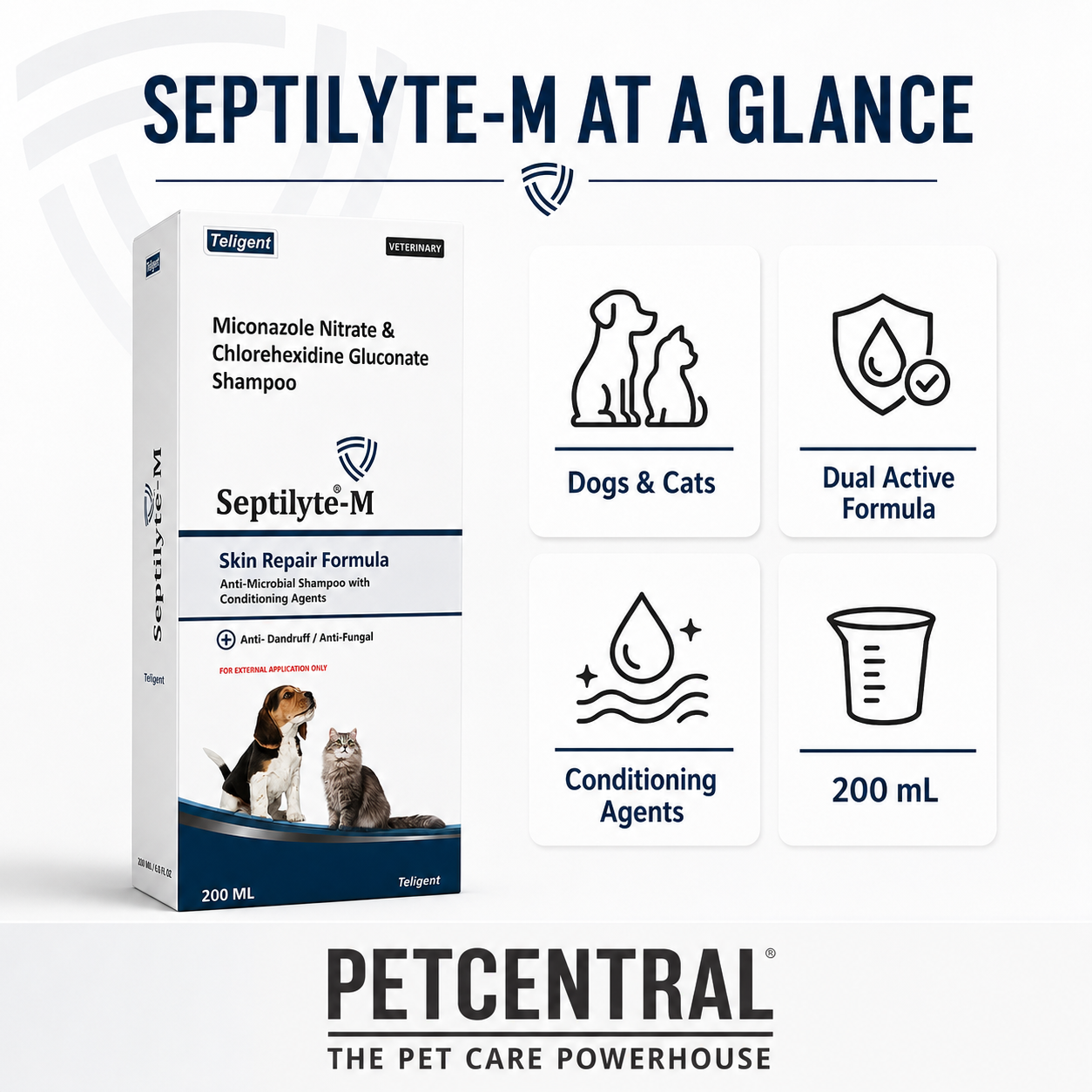 Septilyte-M Miconazole & Chlorhexidine Pet Shampoo