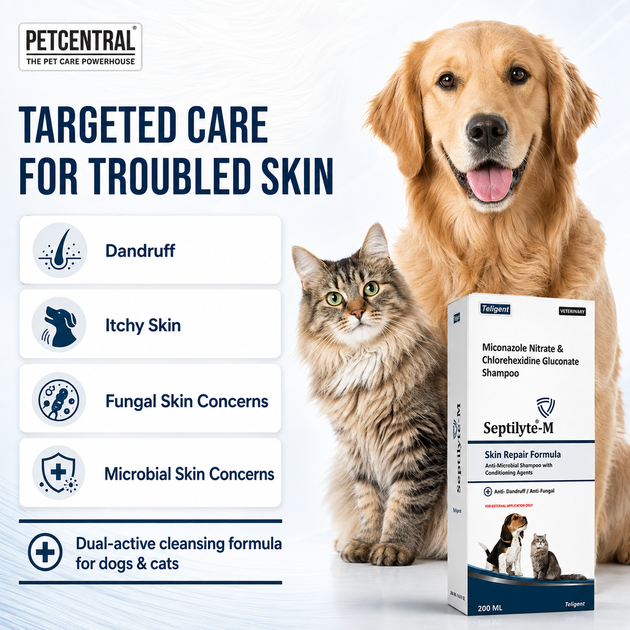 Septilyte-M Miconazole & Chlorhexidine Pet Shampoo