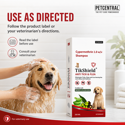 TikShield Cypermethrin Anti-Tick & Flea Shampoo