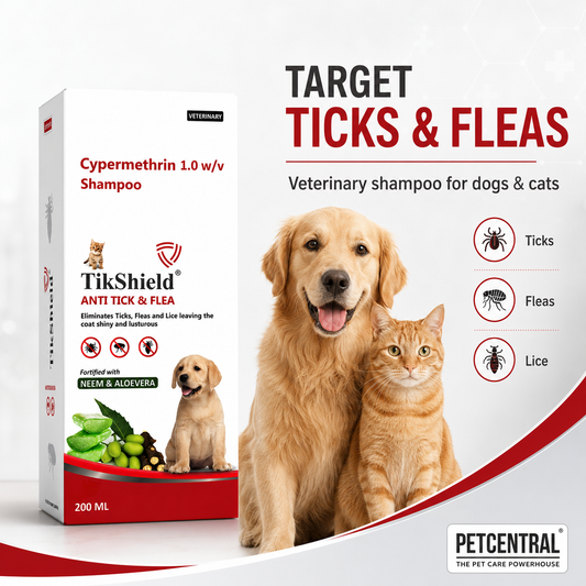 TikShield Cypermethrin Anti-Tick & Flea Shampoo