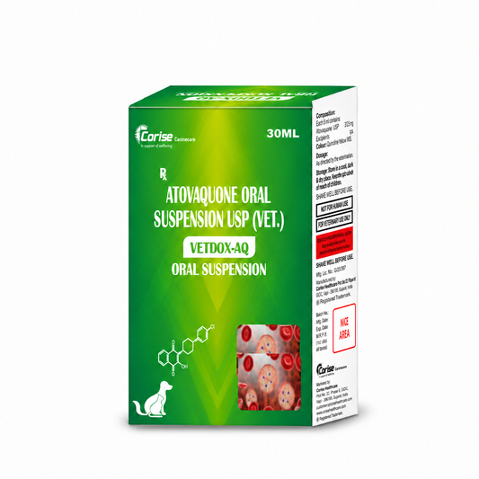 Corise Vetdox-AQ Atovaquone Oral Suspension for Dogs & Cats | 375 mg/5 ml | 30 ml