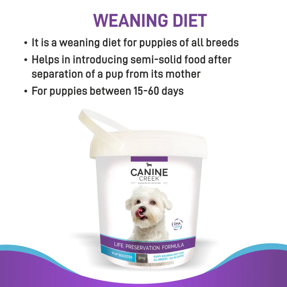 Canine Creek Pup Booster 300gm - Pet Central