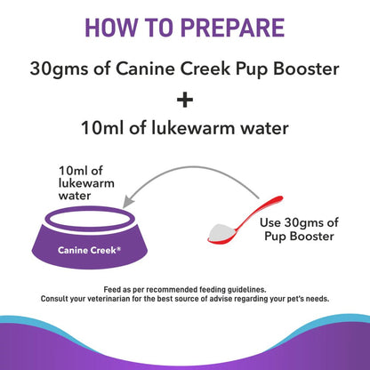 Canine Creek Pup Booster 300gm - Pet Central