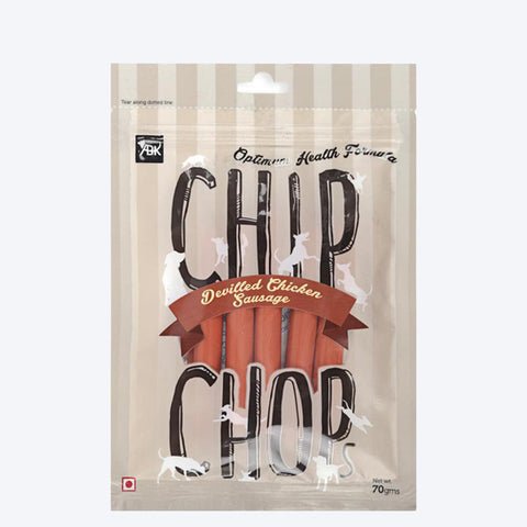 Chip Chops Chicken Sausages, 75 gm - Pet Central