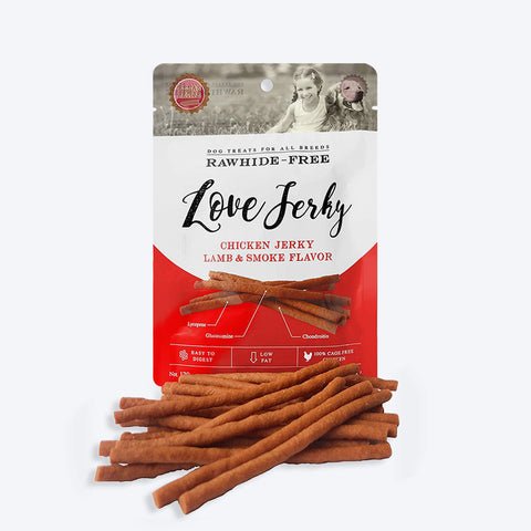 Love Jerky Lamb and Smoke, 120 gm - Pet Central