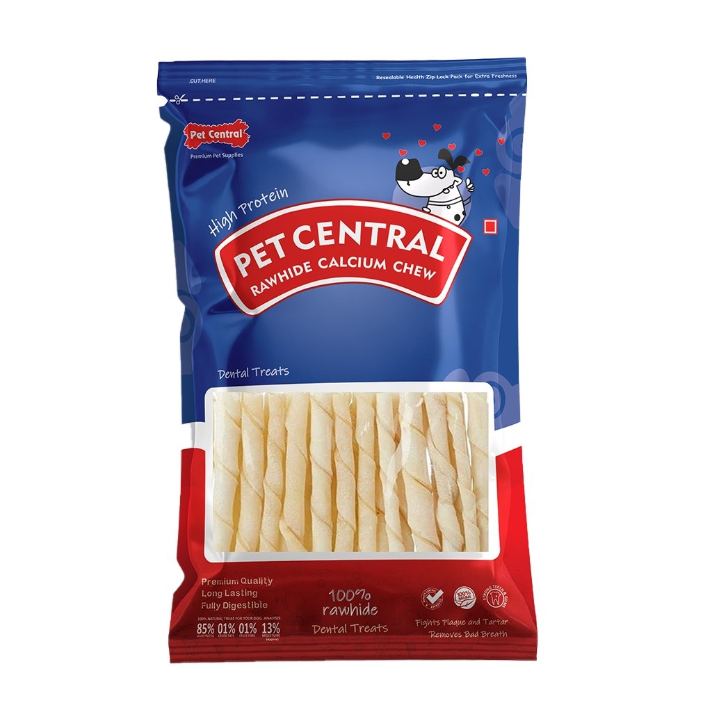 PetCentral® Twisted Rawhide Sticks 300 gms - Pet Central