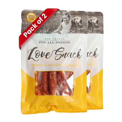 Rena's Love Snack Chicken Wings, for All Dog Breed, Easy to Digest, Low in Fat, 100% Cage Free Chicken, Rich in Protein, No Artificial Flavors, Rawhide Free, 150g (Pack of 2) - Pet Central