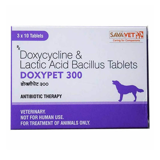 Sava DOXYPET 300 mg 30 tabs (3 x 10 tabs) - Pet Central