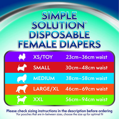 Simple Solution disposable diapers (Medium, 12 pack) - Pet Central